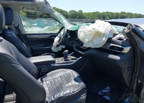 2022 Toyota Highlander Hybrid Platinum from USA, damaged, VIN 5TDEBRCH0NS090356